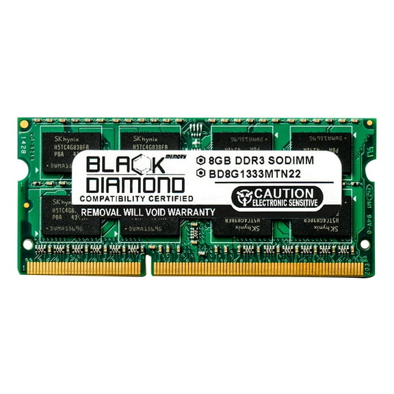 8GB Memory RAM for HP ProBook 6460B 204pin PC3-10600 1333MHz DDR3 SO-DIMM Black Diamond Memory Module Upgrade