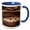 Blue/White, variant on 3drose, Romania, Buzau County, Berca. Small Volcano-shaped Structures., 15oz Mug
