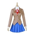 thumbnail image 2 of Disfraz de Doki Literature Club Monika, Cosplay de Sayori Yuri Natsuki, conjunto de peluca, uniforme escolar para niña y mujer, 2 of 3