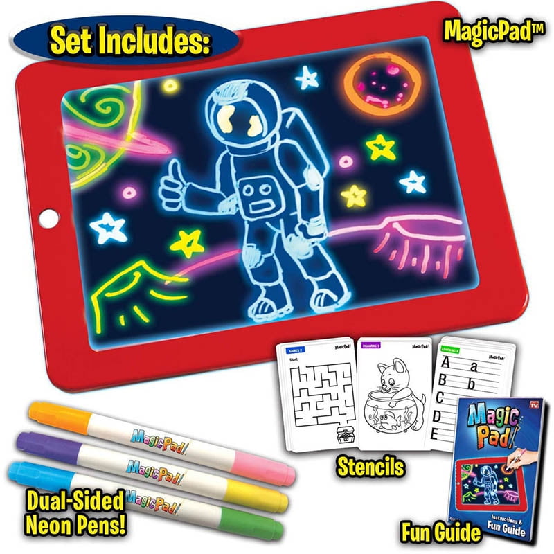 Draw with Light Developing Toy Drawing Board Magic Draw Educational Gift Drawing Board Kids Children LED Lights Glow Art Sketchpad | Walmart Canada