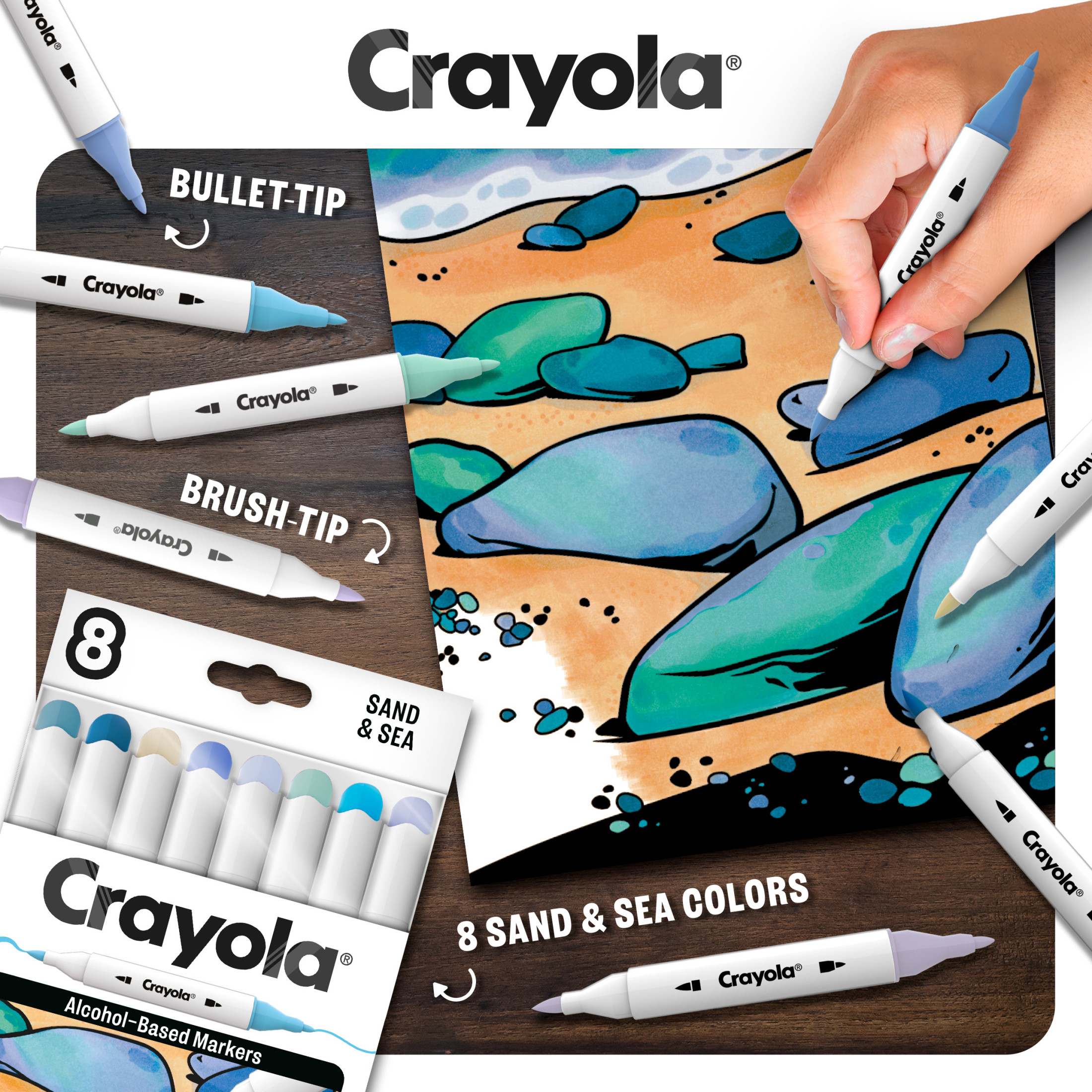 Crayola Color Collections Dual-Tip Markers Sand & Sea photo 5