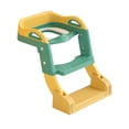 thumbnail image 3 of Asiento de inodoro multifunción para entrenamiento de orinal con taburete y asas de escalera, asiento de inodoro plegable para niños, color verde oscuro, 3 of 14