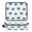 Teal Palm Tree Pattern, variant on Hair Tool Organizer Bag with Heat Resistant Mat Removable Travel Storage Case for Hot Air Brushes Curling Irons Neon Palm Leaves Pattern