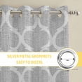 thumbnail image 6 of Grey Moroccan Kitchen Curtains Window Panels, Vintage Ethnic Abstract Geometric Stripes Insulated Window Treatment Curtain, Grommet Curtains for Bedroom/Living Room/Bathroom, 2 Piece 52"Wx45"L, 6 of 8