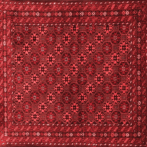 Ahgly Company Indoor Square Persian Red Traditional Area Rugs, 5' Square