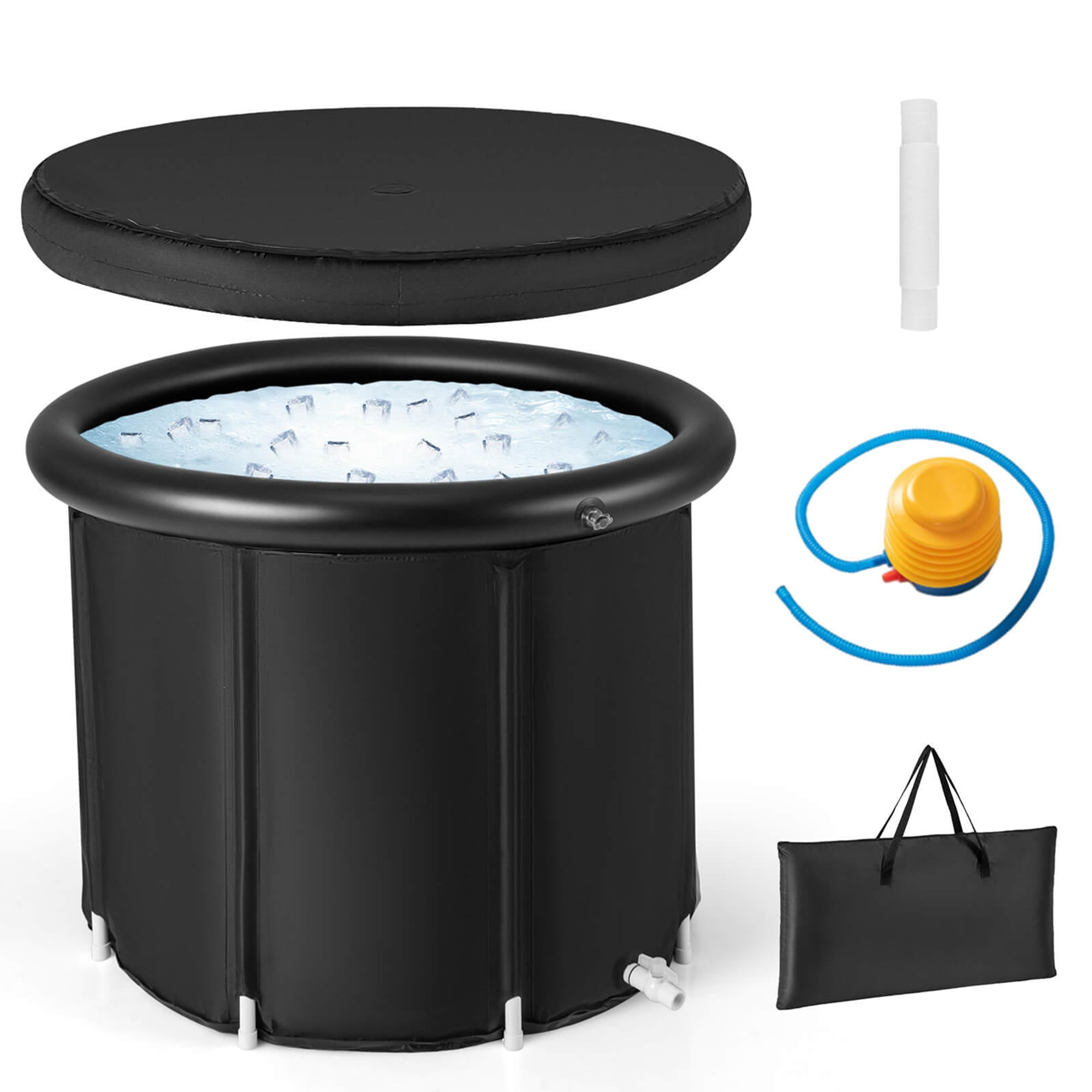 Aufun Baignoire Pliable XL 112 x 62 x 52 cm, Idéale pour Salle de Bain, Douche et Balcon, Avec