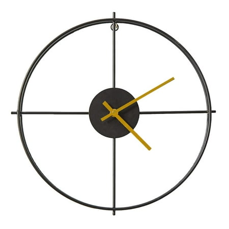 WLPZXP Forever Chic Iron Art Wall Clock Battery 3D Unique Indoor Modern Watch Hanging Small