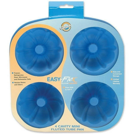 

Wilton Easy Flex 4-Cavity Mini Silicone Fluted Tube Pan 2105-4827