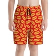 thumbnail image 2 of Rocae A Big Hot Dog for Teen Beach Trunks Boys Swim Trunks with Compression Liner Quick Dry Board Shorts, 2 of 9