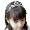 thumbnail image 1 of Girls Crystal Tiara Crown Silver Children Princess Crown for Birthday Party Rhinestones Headbands Bride Wedding Headpieces for Girls and Kids, 1 of 7
