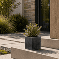 thumbnail image 5 of Ecobo 8" Eco-Friendly Square Pot Planter, Bloco Indoor/Outdoor use, Durable, Versatile & Lightweight, Designed by Brazilian Artisans, Contemporary All-Weather Design – Black, 5 of 7