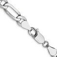 thumbnail image 3 of Auriga Fine Jewelry 14K White Gold 5.5mm Flat Figaro Chain Bracelet 7 inch for Women, 3 of 5