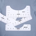 thumbnail image 3 of Regla transparente de 4 piezas para camisetas Guía de tallas herramienta Ehuebsd de alineación de camisetas accesorios de ropa herramientas de dibujo de medición, 3 of 8