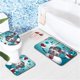 thumbnail image 1 of 3pcs/1set Merry Christmas Bathroom Shower Sets,Xmas Bath Mat/Non-Slip Bathroom Rugs/Lid Toilet Cover,Waterproof Christmas Bathroom Sets Decor with Sno, 1 of 2