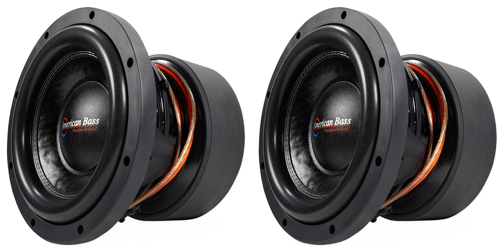 (2) American Bass HD10D1 HD 10&quot; 4000w Competition Car Subwoofers 300 Oz Magnets