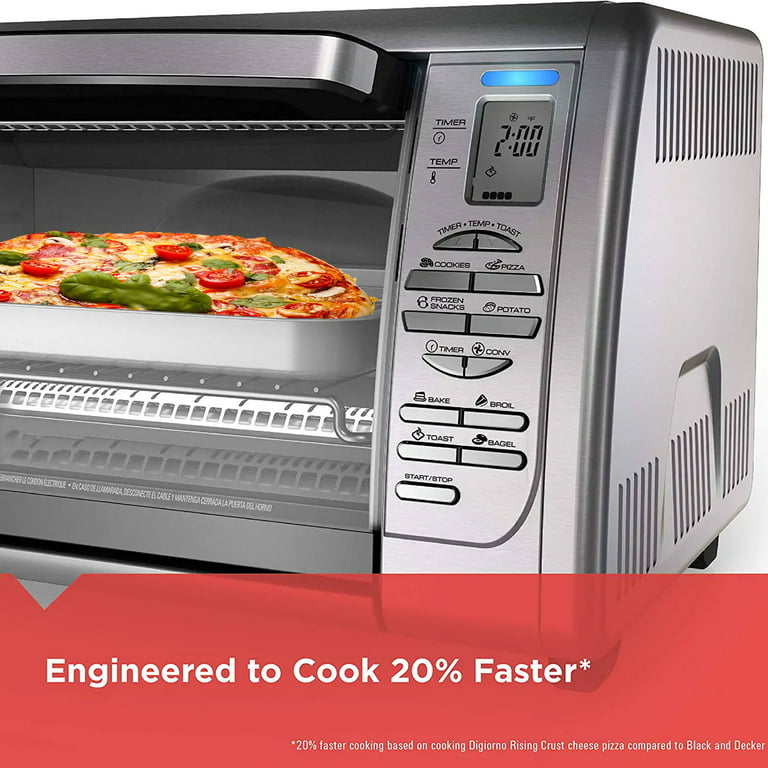 Black & Decker Convection Countertop 12” Pizza Bake Broil Toaster Oven