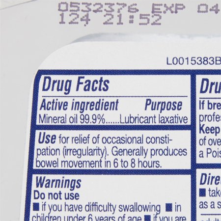 Sunmark Mineral Oil Laxative, Constipation Relief, Tasteless, 16 oz, 1 Count