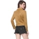 thumbnail image 5 of Chaquecorde mujer Soft Moto Zip Up Pockets Chaquetas de motociclisde gamusintétiCaqui XL, 5 of 6