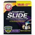 thumbnail image 3 of (3 pack) ARM & HAMMER Clump & Seal SLIDE Cat Litter, Easy Clean-up Multi-Cat Clumping Litter, 38 lbs, 3 of 14