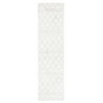 thumbnail image 3 of SAFAVIEH Berber Feride Geometric Shag Runner Rug, Cream/Light Gray, 2' x 10', 3 of 12