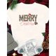 thumbnail image 2 of Camiseta para mujer verano cuello redondo[Vintage Charm] Women's Vintage Merry Christmas Graphic T-Shirt - Casual Round Neck Short Sleeve Tee with Santa Hat & Leopard Print Design, Festive Holiday T, 2 of 7