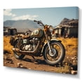 thumbnail image 2 of Designart "Adventure On The Rustic Bike" Motorcycle Canvas Art Print, 2 of 7