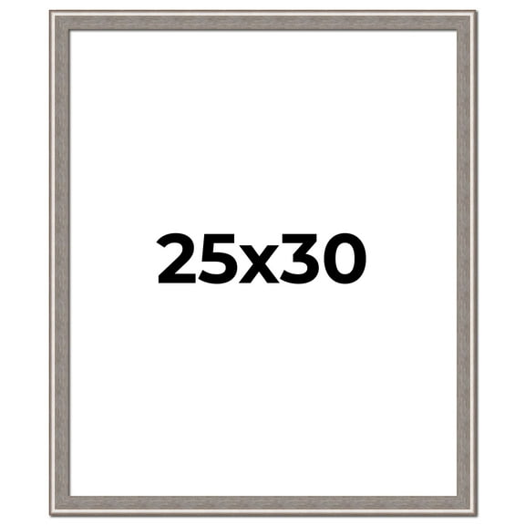 25x30 Frame Grey Real Wood Picture Frame Width 1.25 inches | Interior Frame Depth 0.5 inches | Hans
