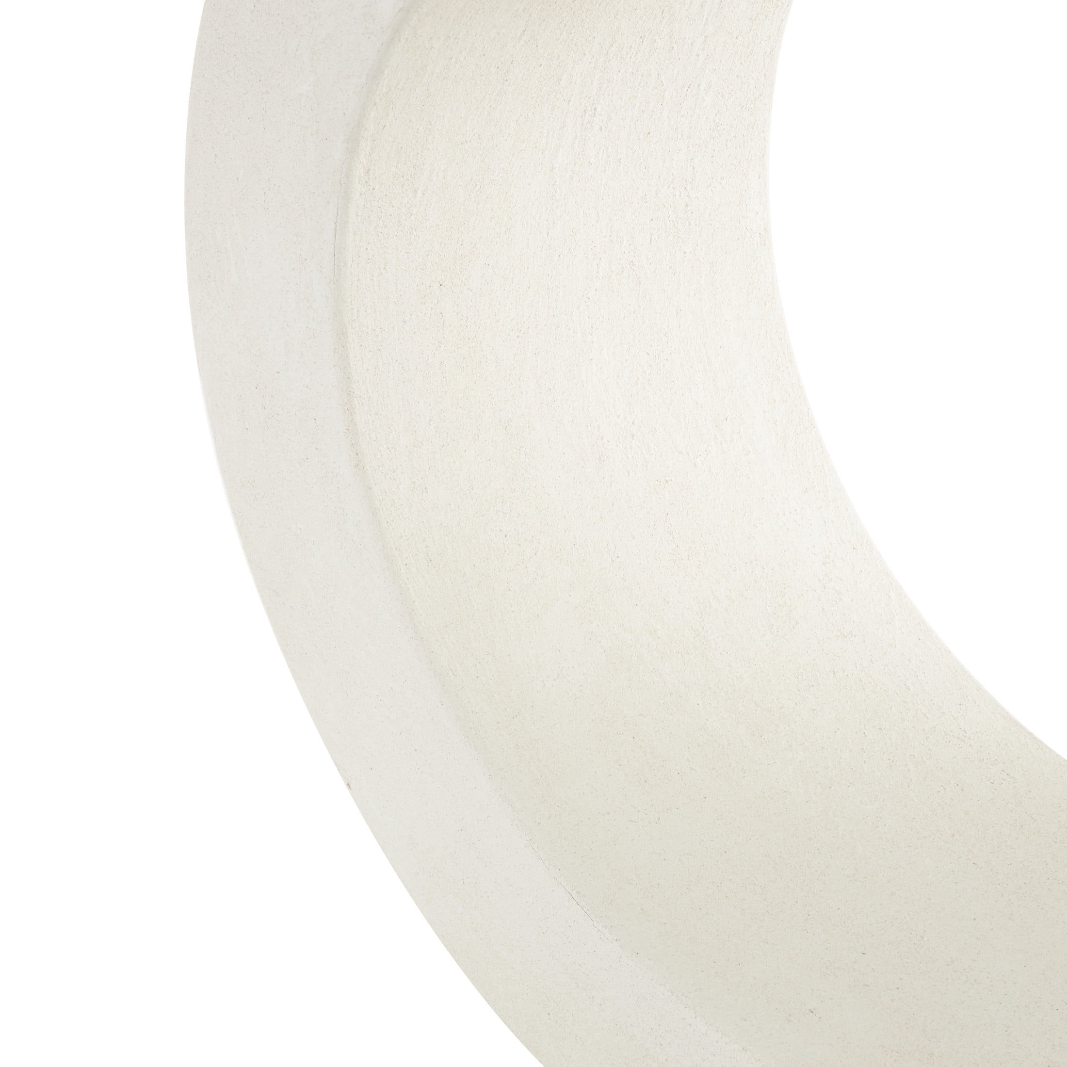 DecMode 44" x 25" White Wooden C-Shaped Console Table, 1-Piece