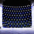 thumbnail image 3 of weillsnow 198 LED 9.8 pies x 6.6 pies 198 luces LED de red conectables 8 modos de iluminación luces de malla para Navidad al aire libre patio jardín arbusto valla decoraciones (azul y blanco), 3 of 5