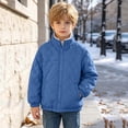 thumbnail image 4 of Mifsaly Boys Diamond Quilted Jackets Kids Fleece Lined Zip Up Winter Coat Stand Collar Winter Warm Outdoor Play Back to School Travel Clothing, 4 of 9