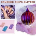 thumbnail image 5 of 6 Colors Crushed Glass Chips, 1-3mm Irregular Glitter 33g, Pink Color Series, 5 of 6