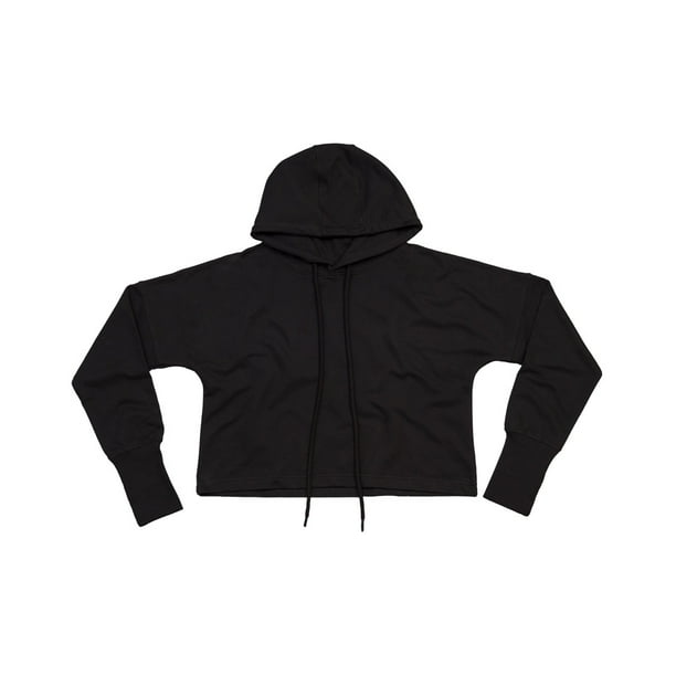 Mantis - Sudadera cropped con capucha para chica/mujer (Negro)