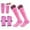 Pink, variant on SUXIAN Childrens Football Guards and Socks 3 Piece Set with Tie Lightweight and Durable for Kids Ages 3 to 10 Years Boys Socks Pink One Size