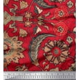 thumbnail image 1 of Soimoi Viscose Chiffon Fabric Leaves & Floral Ethnic Print Fabric by The Yard 42 Inch Wide, 1 of 3