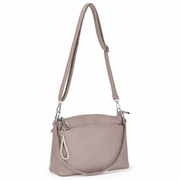 Shoulder Bag for Women, Crossbody Bags Purse, Underarm Handbag with Adjustable Strap for Work Travel Shopping, PU Leather, Gift for Her, Dusty Rose