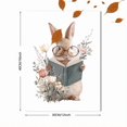 thumbnail image 3 of UXIEQU Cute Bunny Reading Book Canvas Wall Art Print 15.75x11.81 Inches, 3 of 8