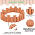 thumbnail image 4 of Renwick Outdoor Wooden Landscape Short Fence for Decorative Yard Patio, Set of 2, Brown, 4 of 9