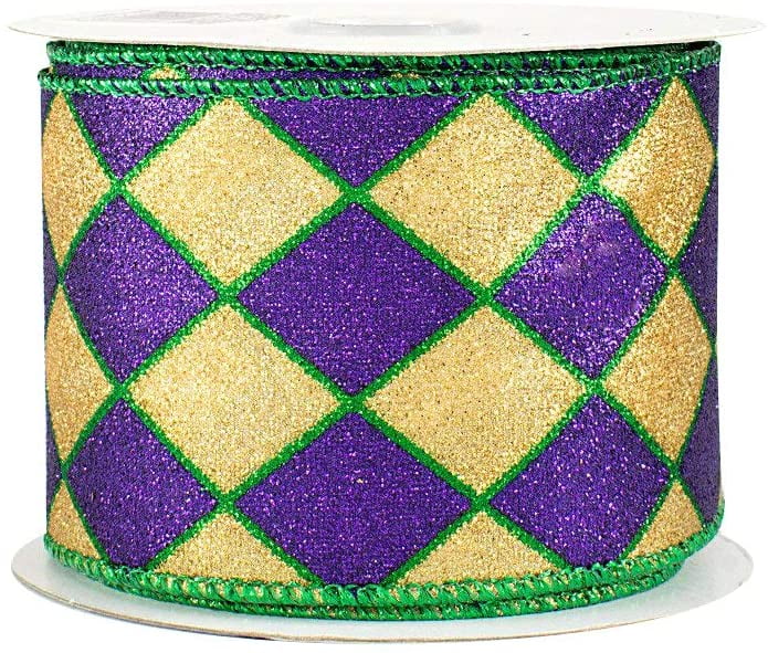 mardi gras ribbon wired