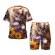 thumbnail image 1 of Balery Cute Cat Sunflower Conjunto de Pijama Infantil de Manga Corta con Estampado – Ropa de Dormir de Algodón Suave-3X-Large, 1 of 6