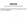 thumbnail image 2 of Transit Auto Front Coated Disc Brake Rotors and Ceramic Pads Kit for Car Chrysler 200 Dodge Dart KGT-100182, 2 of 11