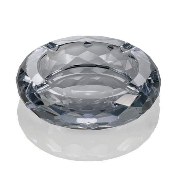 Crystal Glass Ashtray, Cigar Cigarettes Ashtray Holder Home Office Desktop Tabletop Decoration,Crystal Gold