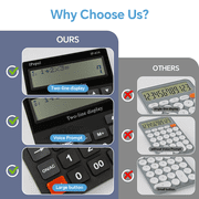 Calculators Desktop, Desk Calculator with Large 2 Line Display, Talking Basic Calculator with Big Button & Adjustable Volume, 4 Function Calculators for Business, Students, Office Supplies(Black)