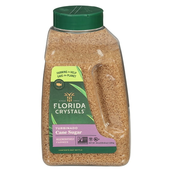 Florida Crystals Turbinado Cane Sugar, 44 oz Jug