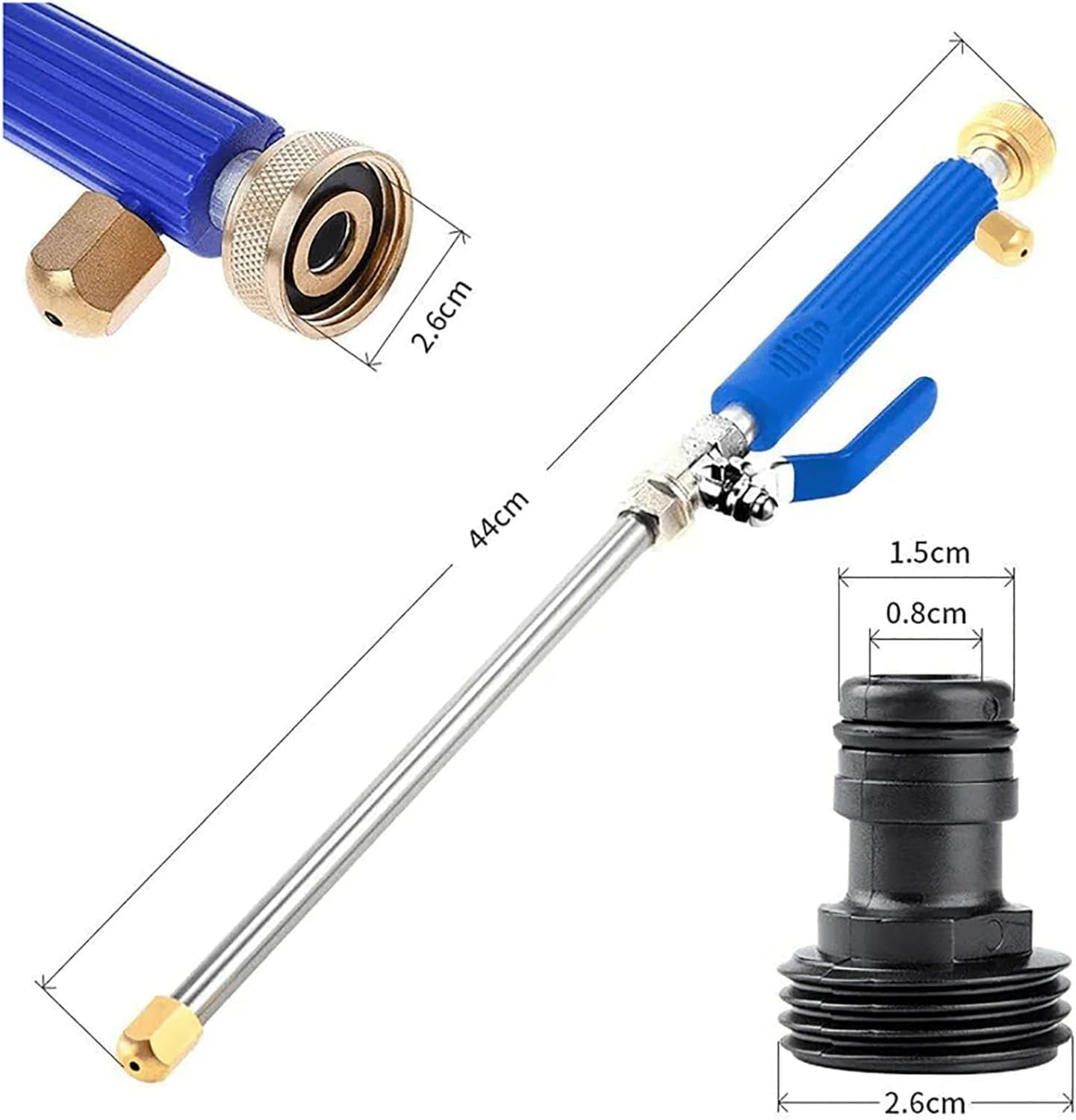 Jetsono Ressure Washer, Jetsono High Pressure Surface Cleaning Power Compact and Lightweight, with Hose Quick Connectors, for Floor Wall Fence Cleaning Garden Watering
