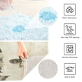 thumbnail image 4 of Toilet Rug Rectangle Bathroom Rugs Non-Slip Soft Plush Machine Washable Contour Bath Mat Elegant Goose with Goslings Swimming 24x16, 4 of 9