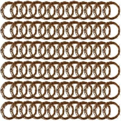 14" Natural Grapevine Wreath by - Ready-to-Decorate Rustic Home Decor for Weddings, Birthdays, Parties, and Holidays - Bulk 12 Pack