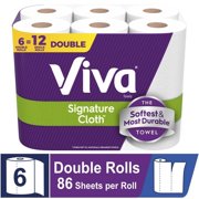 (1 pack) Viva Signature Cloth Paper Towels, 6 Double Rolls, 86 Sheets per Roll