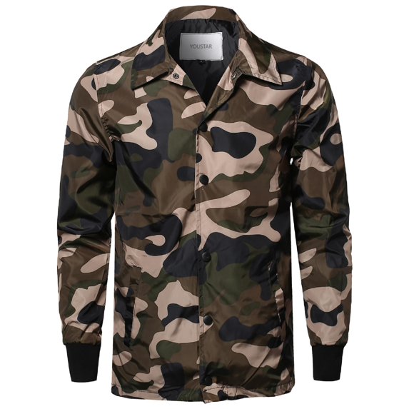 FashionOutfit Men's Camouflage Printed Urban Style Light Weight Windbreaker Jacket
