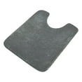 thumbnail image 2 of Toilet Rug U-Shaped Bathroom Rugs Non-Slip Soft Plush Machine Washable Contour Bath Mat Dark Grey 24x20, 2 of 9