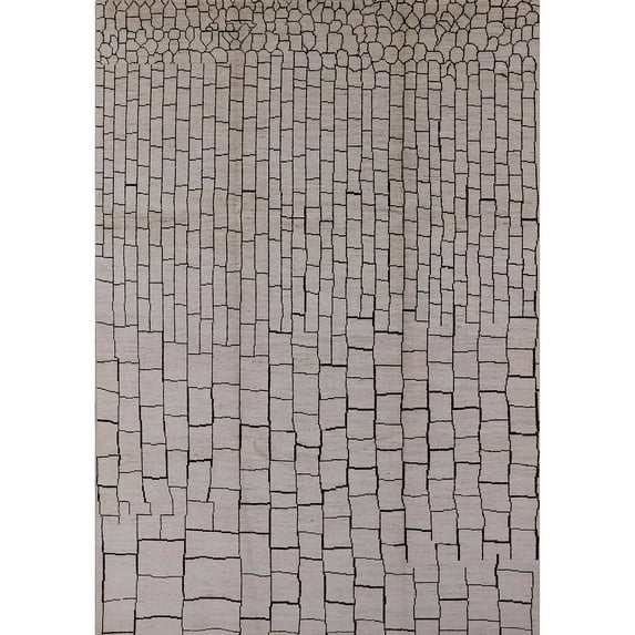 Ahgly Company Indoor Rectangle Mid-Century Modern Silver Pink Pink Solid Area Rugs, Swatch Sample
